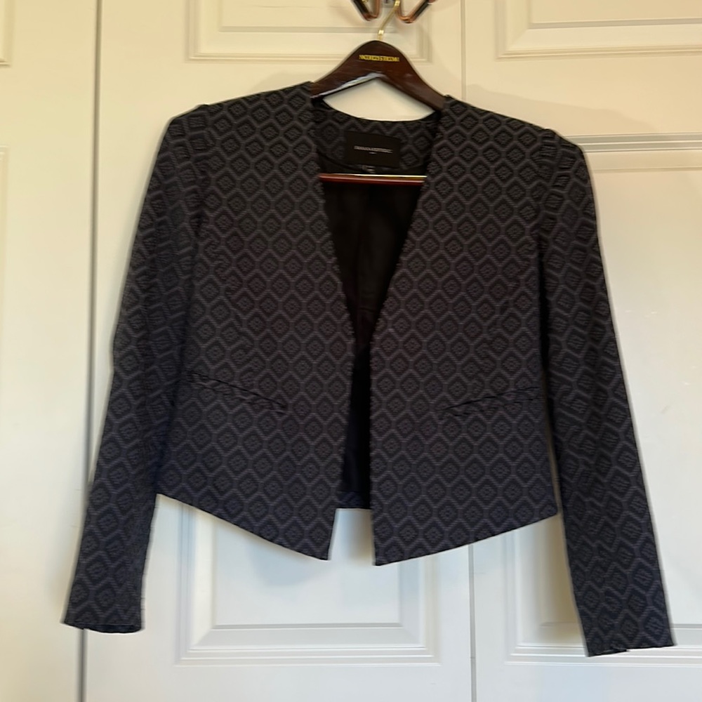 Banana Republic no button cropped collarless blazer 8 petite